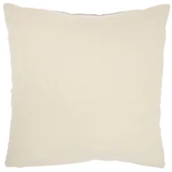 20"x20" Oversize Ribbed Square Throw Pillow With Pom-Poms Black/Ivory - Mina Victory -Home Furnishing Store GUEST 305f4f71 6f0c 4f0b 88d5 ab8707562d43