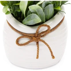 Juvale Artificial Flowers, Fake Faux Plants With Small White Vase For Indoor Room Spring Home Decor, 3.5 X 6 In -Home Furnishing Store GUEST 3131c8d4 2b52 40fe a628 c0efc166e7c0