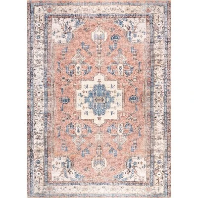 NuLOOM Eleanor Machine Washable Distressed Medallion Area Rug 14 NuLOOM Eleanor Machine Washable Distressed Medallion Area Rug - Image 14