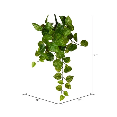 Vickerman Artificial Pothos Hanging Bush 1 Vickerman Artificial Pothos Hanging Bush