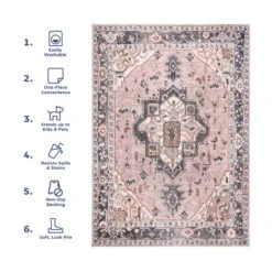 NuLOOM Sasha Machine Washable Medallion Area Rug -Home Furnishing Store GUEST 31c0f343 0415 4f3d 88af d72387ae5fdf
