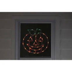 Northlight 14" Jack-O-Lantern Double Sided Halloween Window Silhouette Decoration - Orange/Green -Home Furnishing Store GUEST 327d74f4 9662 476f 841a 7572ca6648d9