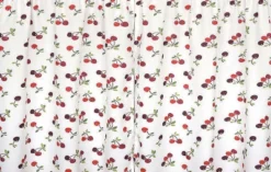 GoodGram Montauk Accents Spring Cherries & Polka Dots Complete 3 Pc. Kitchen Curtain Tier & Valance Set - 58 In. W X 14 In. L