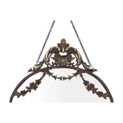 10.5" X 13.5" Antique Inspired Hanging Oval Mirror With Pewter Frame Rust Black- 3R Studios -Home Furnishing Store GUEST 3508acd3 bf72 4ff3 bd12 43eacb0e85fc