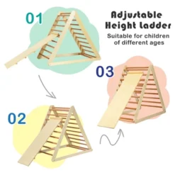 Costway Foldable Wooden Climbing Triangle Indoor Home Climber W/ Ladder For Toddler Baby -Home Furnishing Store GUEST 35592de0 bd18 4c80 b51c ab80ae745a70