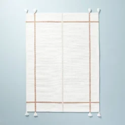 Bold Cross Stripes Tassel Rug Cream/Tan - Hearth & Hand™ With Magnolia -Home Furnishing Store GUEST 3630ef84 b701 4a81 b546 9f6450d0c0e1