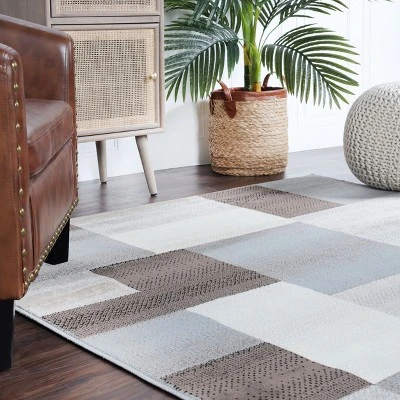 Modern Geometric Color Block Indoor Area Rug Or Runner By Blue Nile Mills 5 Modern Geometric Color Block Indoor Area Rug Or Runner By Blue Nile Mills - Image 5