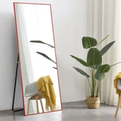 Kohana 64" X 21" Aluminum Alloy Framed Full Length Mirror Wall Mounted Leaning Against The Wall For Bedroom - The Pop Home 26 Kohana 64" X 21" Aluminum Alloy Framed Full Length Mirror Wall Mounted Leaning Against The Wall For Bedroom - The Pop Home -Home Furnishing Store GUEST 36fff4b5 9da7 4028 871d 379d87d1899d