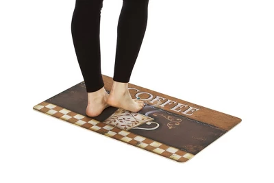 J&V TEXTILES 18" X 30" Cushioned Kitchen Floor Standing Mat (Vintage Coffee) 1 J&V TEXTILES 18" X 30" Cushioned Kitchen Floor Standing Mat (Vintage Coffee)