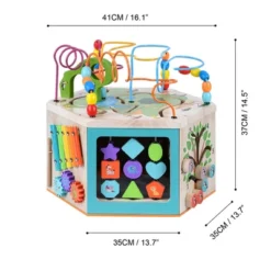 Teamson Kids Preschool 7 In 1 Wooden Activity Cube, Educational Toy PS-T0005 -Home Furnishing Store GUEST 3aff6d7b f384 4b1d 95e6 59eef57a6409