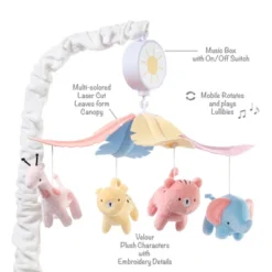 Lambs & Ivy Snuggle Jungle Pastel Safari Musical Baby Crib Mobile Soother Toy -Home Furnishing Store GUEST 3b24bc66 78c1 4148 aaef cded2944cb05