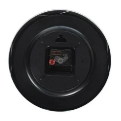 Bulova Clocks C4844 Winston Decorative Aluminum 9 Inch Diameter Quartz Wall Clock With Quiet Sweep, Silver Tone Metal Face, Blue Hands