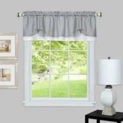 Kate Aurora Country Farmhouse Flax Linen Tie Up Window Valance -Home Furnishing Store GUEST 3c342026 817d 42fb ab30 edb0e9b69b39
