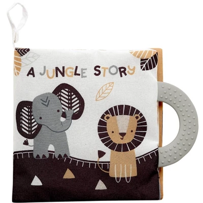 Lambs & Ivy Jungle Story Developmental Soft Book & Lion Plush Toy Gift Set 2 Lambs & Ivy Jungle Story Developmental Soft Book & Lion Plush Toy Gift Set - Image 2