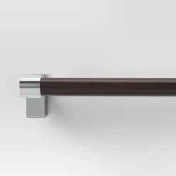 Dark Faux Wood Curtain Rod Nickel - Threshold™ -Home Furnishing Store GUEST 3f1572b1 fc3d 4ce8 8600 dec628aa2d09