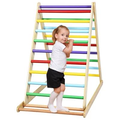 Costway Foldable Wooden Climbing Triangle Indoor Climber W/Ladder For Baby Toddler 7 Costway Foldable Wooden Climbing Triangle Indoor Climber W/Ladder For Baby Toddler - Image 7