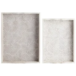 Juvale 2-Pack Rustic Wood Coffee Table Serving Tray With Handles For Ottoman, White Floral 13 Juvale 2-Pack Rustic Wood Coffee Table Serving Tray With Handles For Ottoman, White Floral -Home Furnishing Store GUEST 43d84127 da11 4071 b84d ca3cb5b925c1