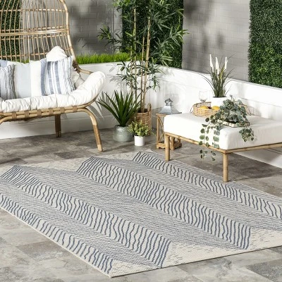 NuLOOM Carina Chevron Waves Indoor/Outdoor Area Rug 1 NuLOOM Carina Chevron Waves Indoor/Outdoor Area Rug