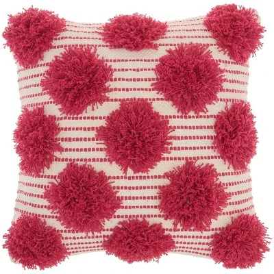 18"x18" Life Styles Tufted Pom Poms Square Throw Pillow - Mina Victory 9 18"x18" Life Styles Tufted Pom Poms Square Throw Pillow - Mina Victory - Image 9