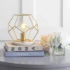 10" Metal/Marble James Table Lamp (Includes LED Light Bulb) Brass - Jonathan Y