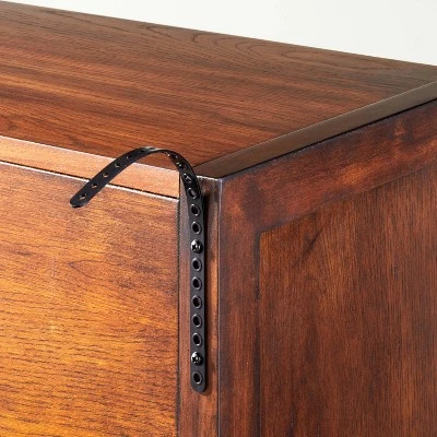 Wood & Cane Transitional Secretary Desk Brown - Hearth & Hand™ With Magnolia 5 Wood & Cane Transitional Secretary Desk Brown - Hearth & Hand™ With Magnolia - Image 5