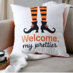20"x20" Oversize Welcome Pretties Halloween Square Throw Pillow White - Lush Décor -Home Furnishing Store GUEST 452c2266 8c7a 4396 9854 dd29fe36e95e
