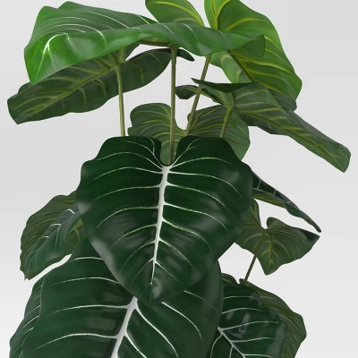 Artificial Dasheen Leaf In Basket - Threshold™ 2 Artificial Dasheen Leaf In Basket - Threshold™ - Image 2