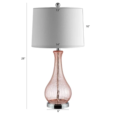 Finnley Table Lamp - Light Blush Crackle - Safavieh 2 Finnley Table Lamp - Light Blush Crackle - Safavieh - Image 2
