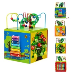 Costway 5-in-1 Wooden Activity Cube Toy Educational Learning Bead Maze W/ Rotatable Base 17 Costway 5-in-1 Wooden Activity Cube Toy Educational Learning Bead Maze W/ Rotatable Base -Home Furnishing Store GUEST 50a7b461 4839 42a6 af1d 1f7119b69d70