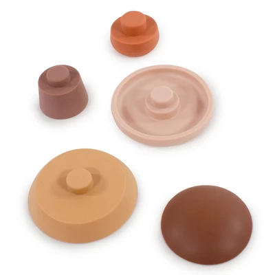 Hudson Baby Infant And Toddler Silicone Stacking Toy, Mushroom, One Size 1 Hudson Baby Infant And Toddler Silicone Stacking Toy, Mushroom, One Size