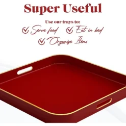 American Atelier Square Tray With Gold Trimming & Handles -Home Furnishing Store GUEST 5499f997 0603 4caf b0a9 a997aa26fb0d