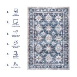 NuLOOM Finley Machine Washable Vintage Distressed Area Rug 18 NuLOOM Finley Machine Washable Vintage Distressed Area Rug -Home Furnishing Store GUEST 55136d74 6852 4a07 bcb2 1356392da01b