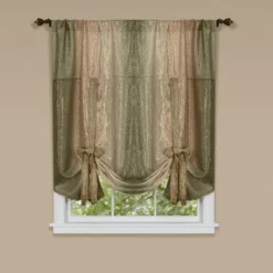 GoodGram Royal Ombre Crushed Semi Sheer Tie Up Single Window Curtain Shade -Home Furnishing Store GUEST 573b37ef e42a 4bd9 951b 874651cc6e14