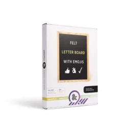 Amped Co - 162X12" Premium Felt Letter Board: 460 Letters, Oversized Emojis, Oak Wood Frame, PreCut Letters In 3 Canvas Bags -Home Furnishing Store GUEST 57ef4662 4507 43f0 8b47 10813e98a15d