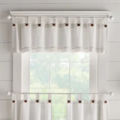 Tucker Solid Button Tab Top Window Kitchen Valance - Elrene Home Fashions -Home Furnishing Store GUEST 59bd2cc0 659c 44cf bb9e 386d3a60d27c