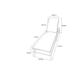 Cushioned Metal Outdoor Chaise Lounge - Cream/Black - Hearth & Hand™ With Magnolia -Home Furnishing Store GUEST 5aea971d 1fef 4f38 8fbd eaf2107841f5