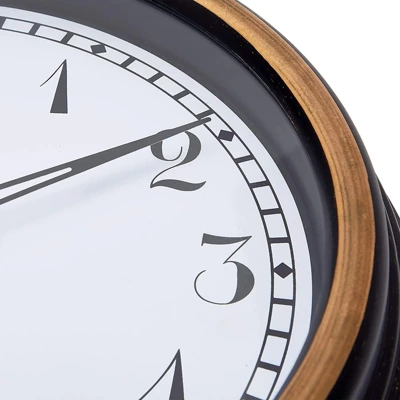 Farmlyn Creek Weatherproof Outdoor Wall Clock And Temperature Gauge Thermometer For Patios & Pools, Black, 12 In 6 Farmlyn Creek Weatherproof Outdoor Wall Clock And Temperature Gauge Thermometer For Patios & Pools, Black, 12 In - Image 6