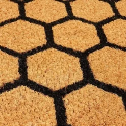 Juvale Honeycomb Half Circle Rug, Natural Coir Bee Welcome Mat, Nonslip For Indoor And Outdoor Entrance, 17 X 30 In -Home Furnishing Store GUEST 5c559f45 30ba 4481 a39c a626aa1eaf6c