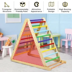 Costway Foldable Wooden Climbing Triangle Indoor Climber W/Ladder For Baby Toddler 11 Costway Foldable Wooden Climbing Triangle Indoor Climber W/Ladder For Baby Toddler -Home Furnishing Store GUEST 5cf8eb7b 5986 4870 a59c 633eaf7378cd