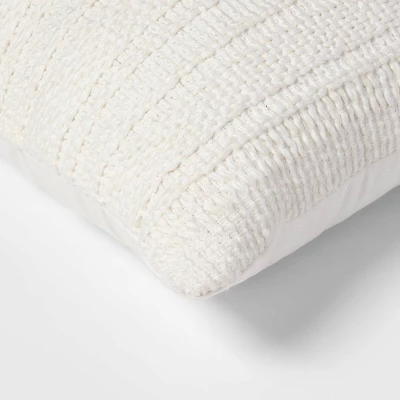 Oversized Textural Woven Throw Pillow Cream - Threshold™ 3 Oversized Textural Woven Throw Pillow Cream - Threshold™ - Image 3