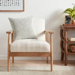 Woven Boucle Square Throw Pillow With Exposed Zipper - Threshold™