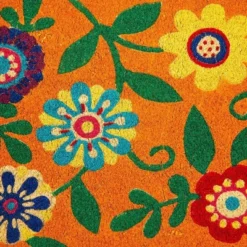 Juvale Natural Coir Floral Spring Door Mat For Front Door Entry, Outdoor Welcome Non-Slip Rug, 17 X 30 In -Home Furnishing Store GUEST 5fd0507e 8816 4a2e 80da a09c9abb3f9a