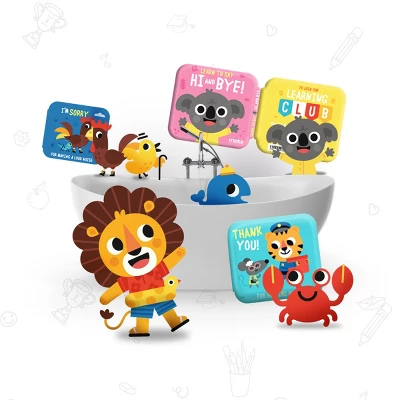 Merka Baby Bath Books For Toddlers - 4 Floatable Waterproof Plastic Books (Thank You, Sorry, Hi Bye, Please) 2 Merka Baby Bath Books For Toddlers - 4 Floatable Waterproof Plastic Books (Thank You, Sorry, Hi Bye, Please) - Image 2
