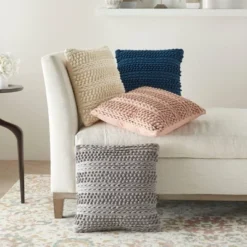 18"x18" Life Styles Woven Striped Square Throw Pillow - Mina Victory -Home Furnishing Store GUEST 632b5222 5461 4717 9e2c 651ca190c2df