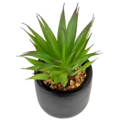 Northlight 7" Green Artificial Sword Grass In Black Pot -Home Furnishing Store GUEST 640cd6f3 3061 432f bf5a a0b2f2f52da6