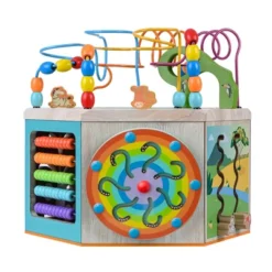 Teamson Kids Preschool 7 In 1 Wooden Activity Cube, Educational Toy PS-T0005 -Home Furnishing Store GUEST 649243b5 9b85 4e09 8a32 9088fb03bef2