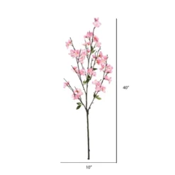 Vickerman 40'' Artificial Pink Cherry Blossom Spray, 3 Per Pack.