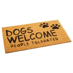 Juvale Dog Coir Doormat, Dogs Welcome People Tolerated, Natural Outdoor Door Mat For Porch (30 X 17 In) -Home Furnishing Store GUEST 65354ae2 2483 4a6c 8877 f2559270c77a
