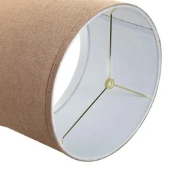 ALUCSET LLA-S1908 Soft Linen Burlap Drum Lampshades W/ Harp Support & Spider Mode Installation For Table Lamps And Floor Lights, Set Of 2, Light Brown -Home Furnishing Store GUEST 6620652c e685 44fc 9573 87d24e993a6d