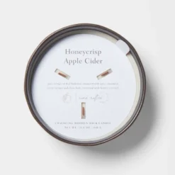 16oz Blackened Bowl Ceramic With Multi Woodwick And Dustcover Honeycrisp Apple Cider Candle Black - Threshold™ -Home Furnishing Store GUEST 662f18f4 1b1d 4e09 b36e c380ba647f31